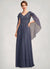Quinn A-Line V-neck Floor-Length Chiffon Lace Mother of the Bride Dress With Beading Sequins 126P0015022