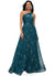 Miley A-line Asymmetrical Floor-Length Lace Prom Dresses With Sequins P0022219