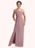 Heidi A-Line Chiffon Floor-Length Junior Bridesmaid Dress dusty rose COAP0022856