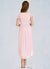 Skyler A-Line Ruched Chiffon Asymmetrical Junior Bridesmaid Dress Blushing Pink COAP0022862