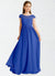 Skyler A-Line Pleated Chiffon Floor-Length Junior Bridesmaid Dress Royal Blue COAP0022863