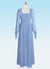 Gracie A-Line Chiffon Floor-Length Junior Bridesmaid Dress with Pockets Steel Blue COAP0022867