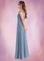 Pearl A-Line Sweetheart Neckline Chiffon Floor-Length Junior Bridesmaid Dress dusty blue COAP0022869