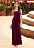 Laurel A-Line Velvet Floor-Length Junior Bridesmaid Dress Cabernet COAP0022870