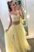 Chic Two Pieces Sweetheart Tulle Floor Length Prom Dresses